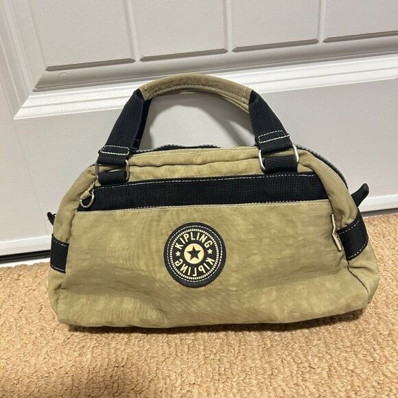 Kipling Mini Y2K Handbag Olive Green & Black - Picture 1 of 14